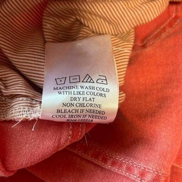 Wildfang Womens Essential Denim Work Skirt Coral Size 3X Stretch Cotton Blend - Picture 12 of 13